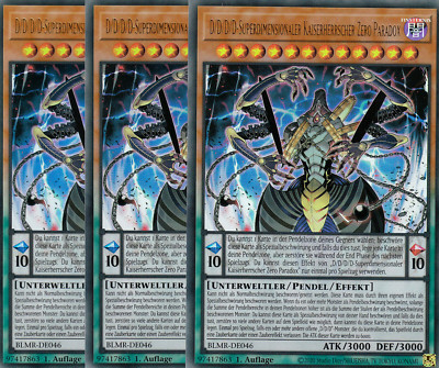 3x D/D/D/D-Superdimensionaler Kaiserherrscher Zero Paradox BLMR-DE046 Playset