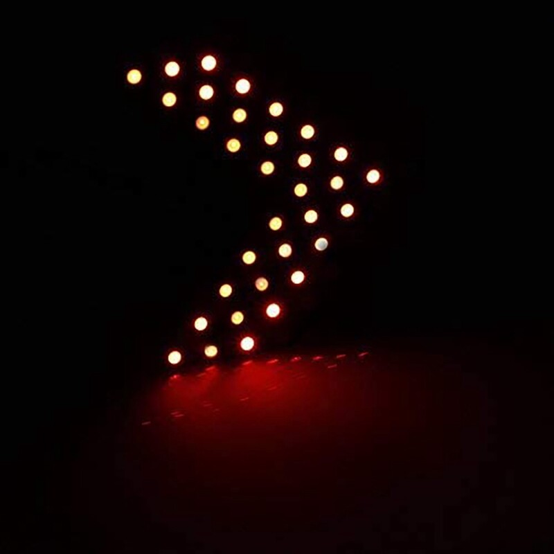 2pcs 33SMD Arrows Panel LED Light Bulbs Side Mirror Turn Signal Lights Lamp