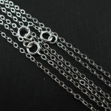 Sterling Silver Necklace, Bracelet, Anklet- 2*2.5mm Flat Cable Chain(All Sizes)