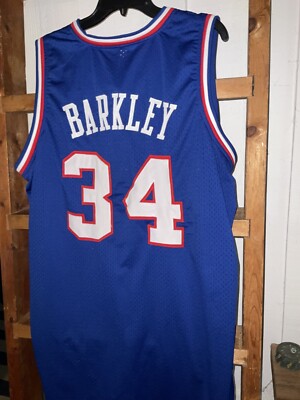 vintage charles barkley philadelphia 76ers 80s blue jersey