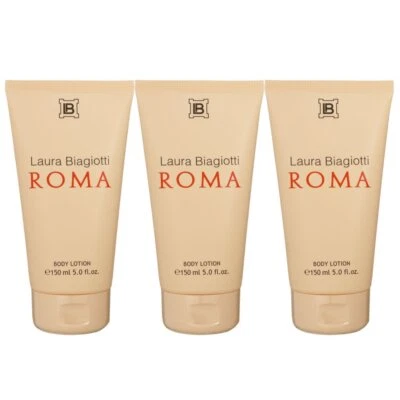 Laura Biagiotti Roma 3 x 150 ml Bodylotion Körperlotion Body Lotion Set