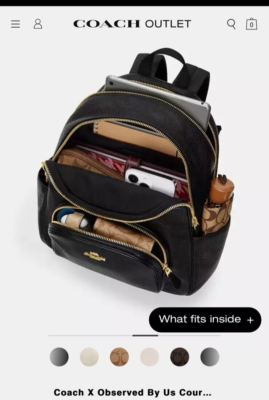 NWT Coach X Observed By Us Court Backpack Pebble Leather Coach X Observed By Us Court Pebbled Leather Backpack Gold  main image 3
