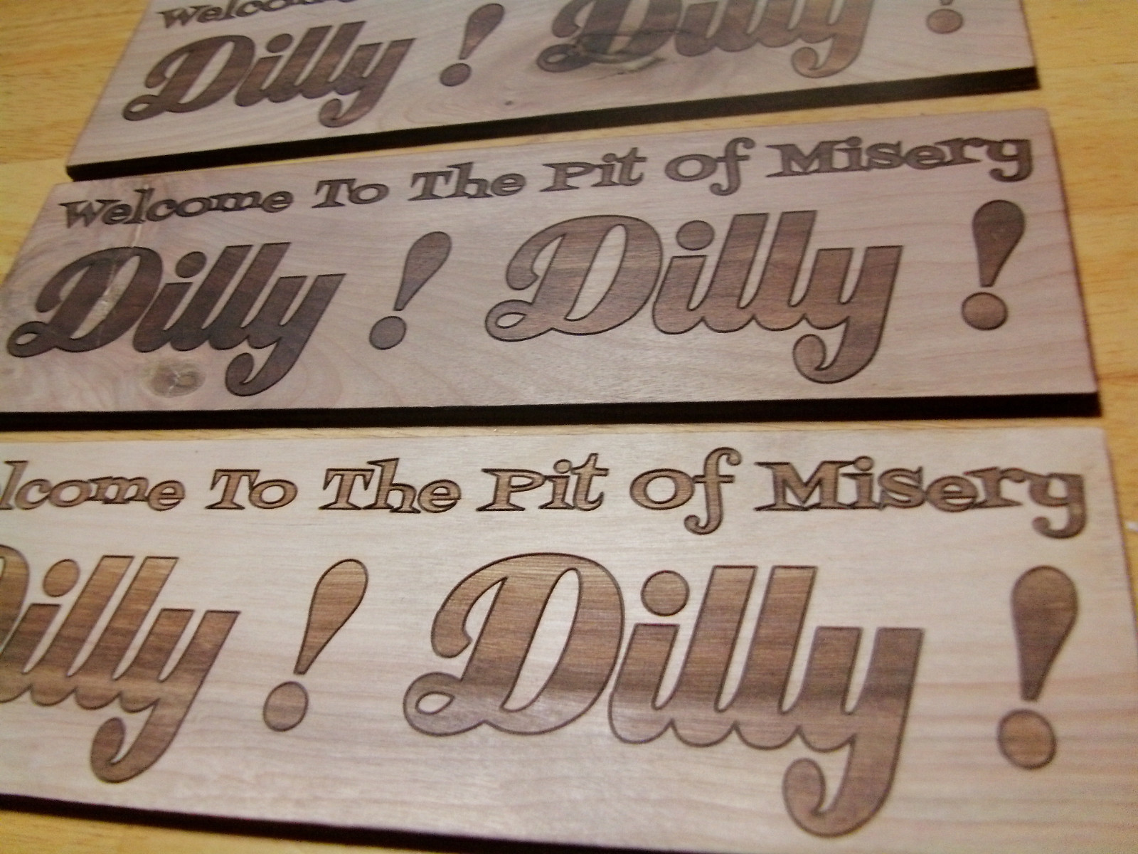 Welcome To The Pit of Misery Dilly Dilly Wood Sign - Man Cave Bar decal ...
