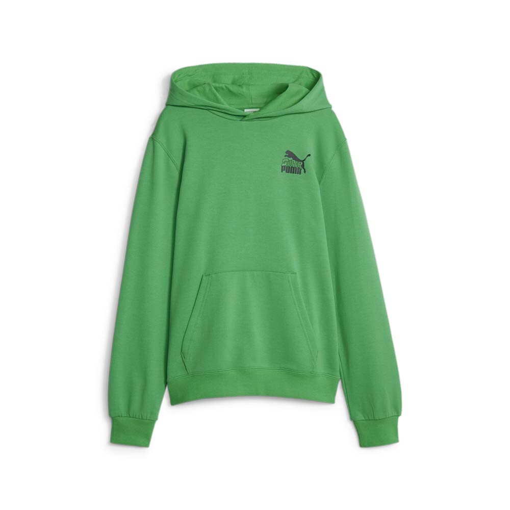 Puma Classics Супер пуловер с капюшоном для мальчиков Зеленая повседневная верхняя одежда 62262936