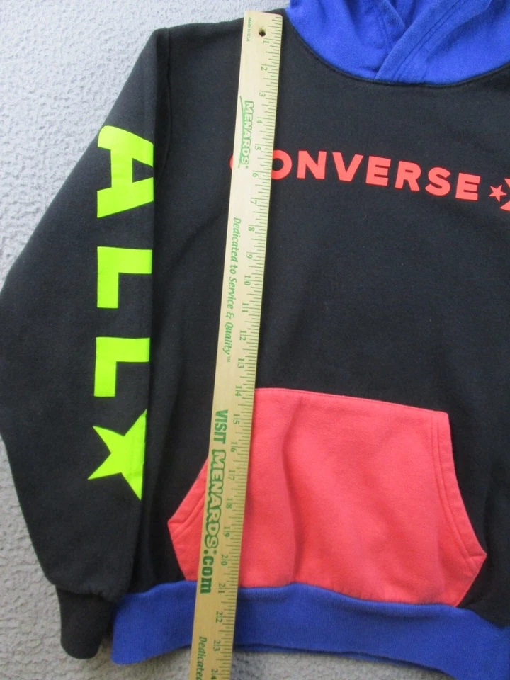 Converse толстовка с капюшоном мальчиков очень большой с капюшоном толстовка неоновые все звезды с надписью джемпер - Изображение 3 из 4