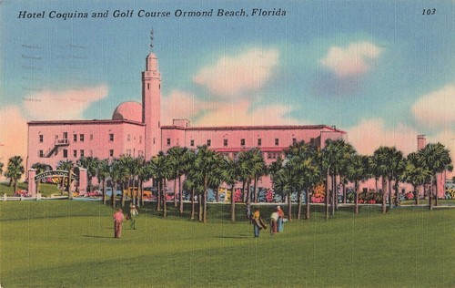 Ormond  Beach, Florida Postcard Hotel Coquina  & Golf Club PM 1955  V3 - Picture 1 of 2