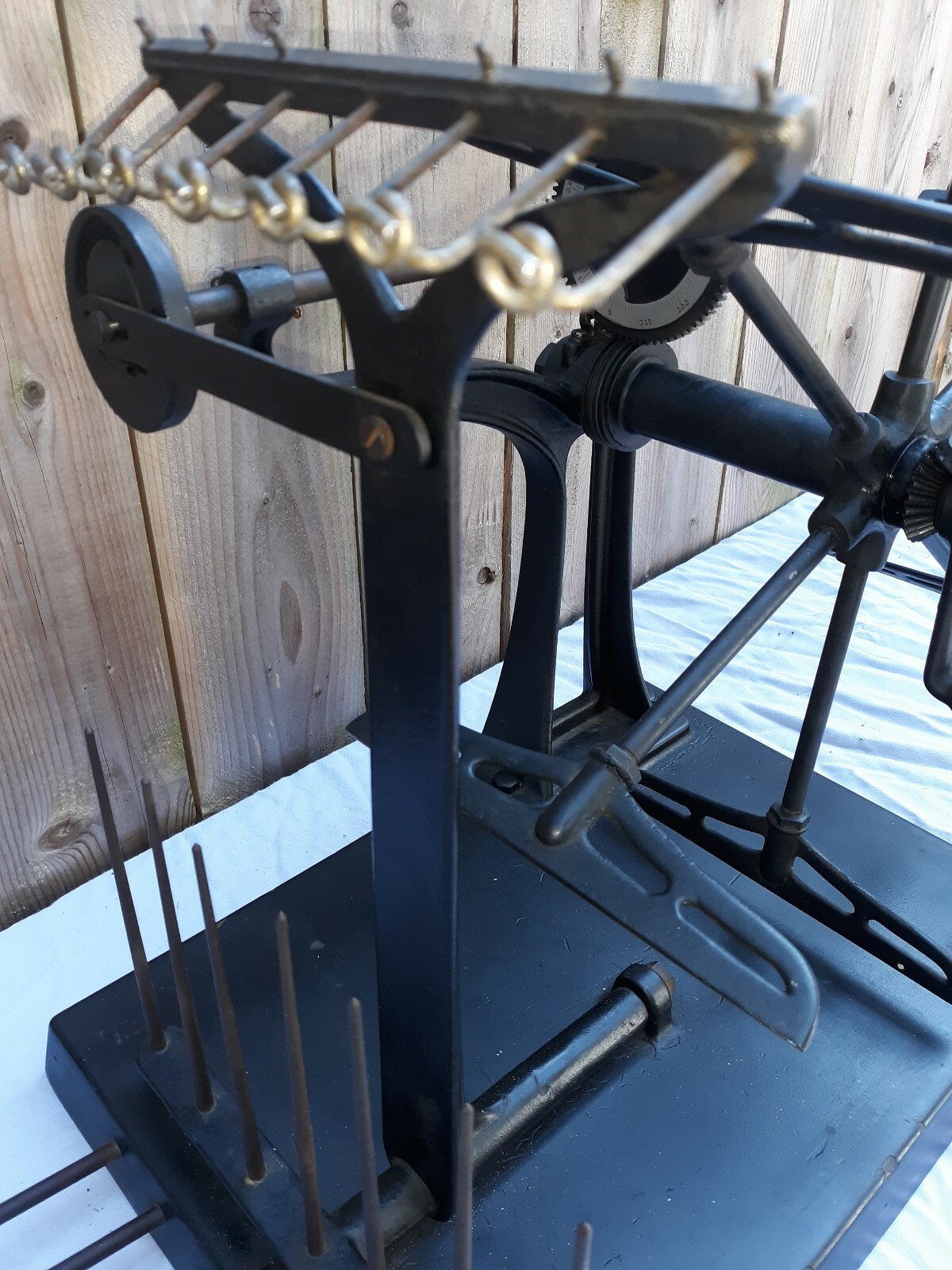 Antique Wool Winder Brown and Sharpe Cast Iron Industrial Sewing