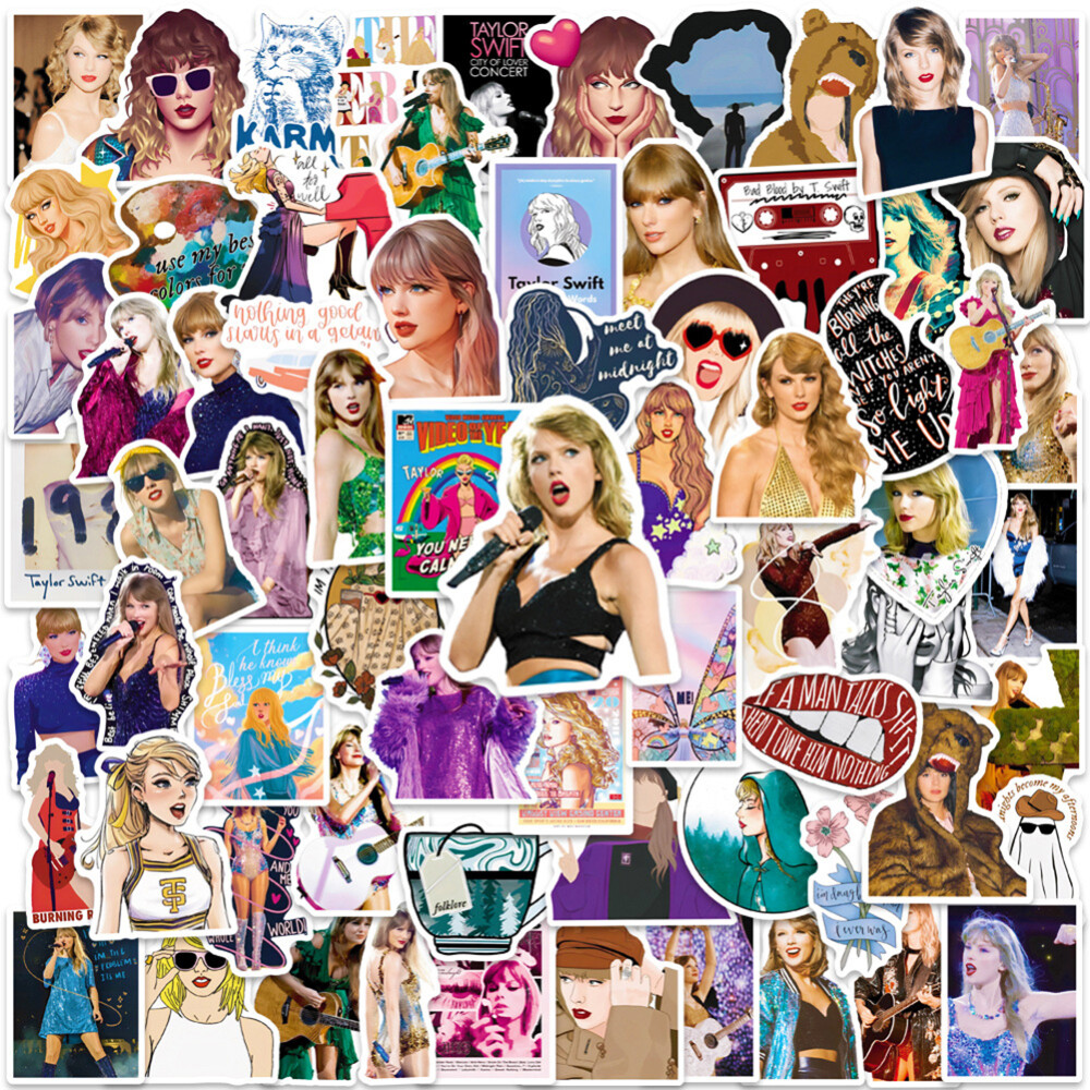 500pcs Taylor Swift Stickers Popular Singer Concert Decal Waterproof Laptop Car