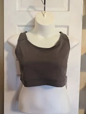 NwoT Dark Taupe Old Navy Active PowerPress Medium Support Go-Dry Sports Bra - 3X