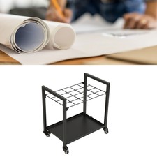20 Slots Metal Blueprint Storage Rack Cart Ef...