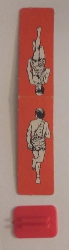 1974 Milton Bradley Planet Of The Apes Board Game RED CAVEMAN PAWN & STAND