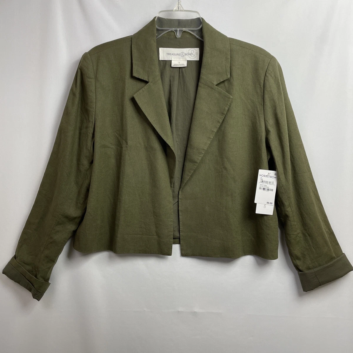 Linen blend deals jacket womens