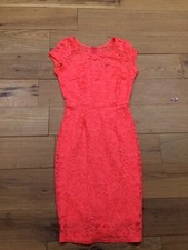 neon lace short sleeve dress. La Scala USA large. Made in USA ๐บ๐ธย