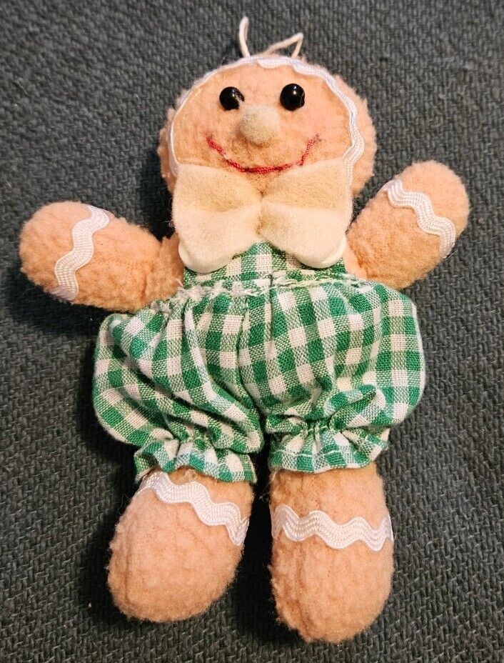 Small Gingerbread Man Plush Ornament 4.75 Inches Tall | eBay