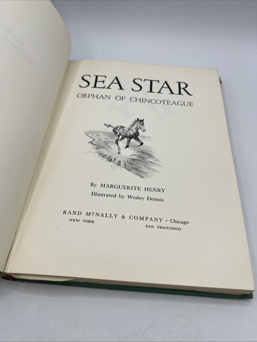SEA STAR Orphan of Chincoteague Marguerite Henry Hardcover Jacket Early Printing - Imagen 7 de 13