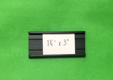 Black C-Channel Label/Tag Holder w/Adhesive Backing 1-1/4" x 3"  (Pkg of 50)