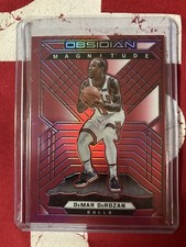 2021-22  Obsidian Magnitude Electric Etch Red Flood DeMar DeRozan mint  SP #19