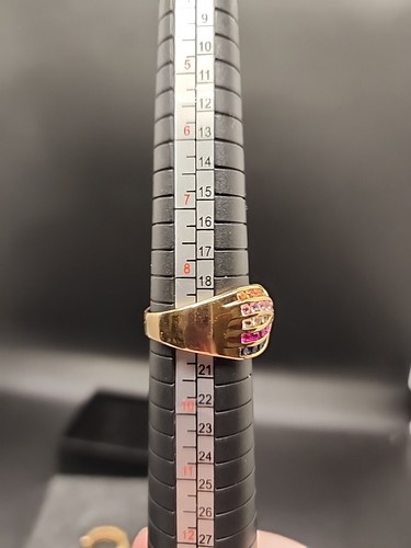 NIB Technibond 14k Yellow Gold over 925 multi color gemstone Set Ring/Earrings - Picture 7 of 12