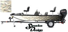 Camo Camouflage USA Graphic Fishing Vinyl Bass Fish Wrap Kit Brush Boat Decal