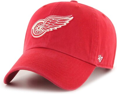 Detroit Red Wings '47 NHL Clean Up Slouch Adjustable Buckle Red Hat Cap