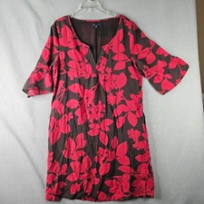 Gap Dress Women Extra Large Red Floral Mod Flowy Tropical Lined Bold Resort Chic