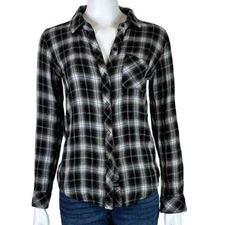 Rails Black and white Button Down Shirt Size XS