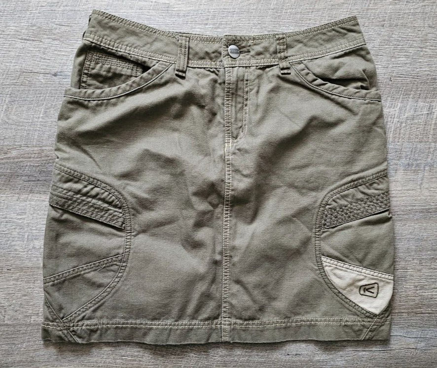 Gonna da donna KEEN taglia 8 Newport verde a matita cargo outdoor escursionismo tasche sentiero