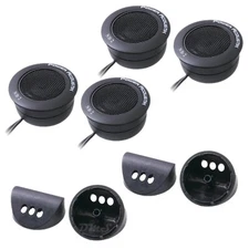 (4) Power Acoustik NB-2 | 1 Inch 200W Dome Car Audio Tweeters w/ Crossovers