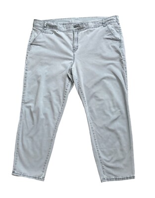 LANE BRYANT Womens Plus Size 24 Gray Cotton Blend Ankle Pants 27