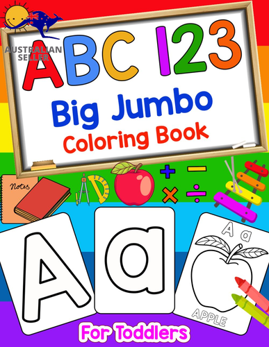 ABC 123 Big Jumbo Coloring Book for Toddlers: My Big Alphabet and Number Colors - Picture 12 of 12