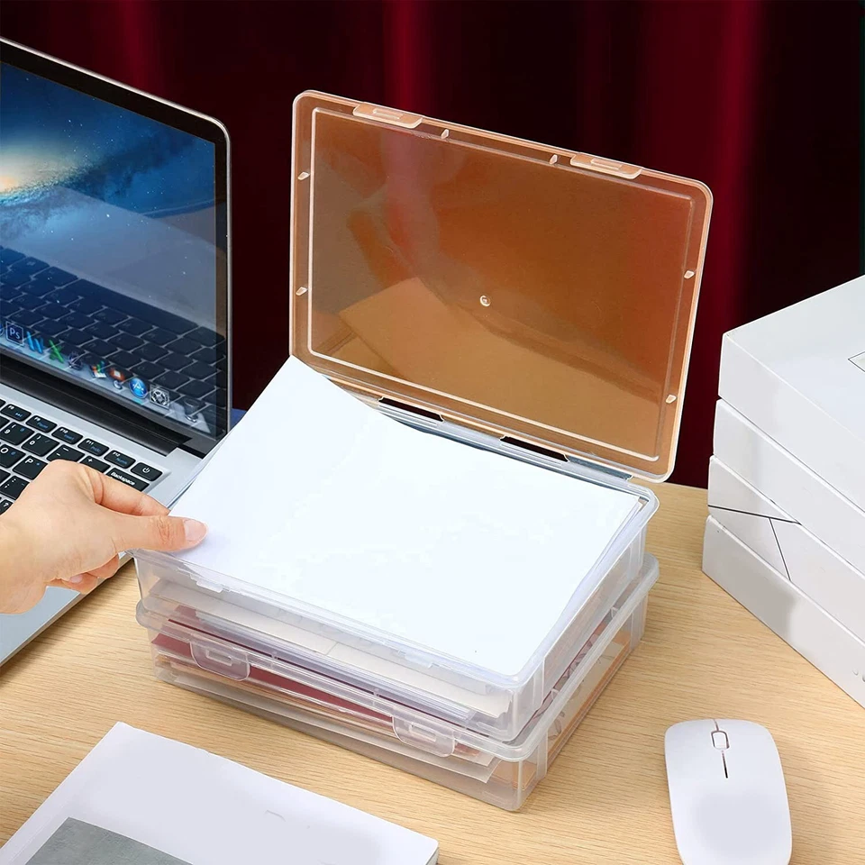 6 Pcs 7In x 9In x 2In Plastic Storage Box with Lid Multipurpose Craft4582 Foto 4 de 4