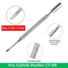 Stainless Cuticle Pusher & Remover Tool Set – Manicure Pedicure Nail Cleaner