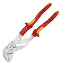 Knipex 10" Pliers Wrench 8606250 Adjustable Wrench with 1000V Insulated Grips	