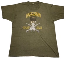 Vintage "1983 Ranger Mess With The Best Die Like The Rest" T-Shirt M