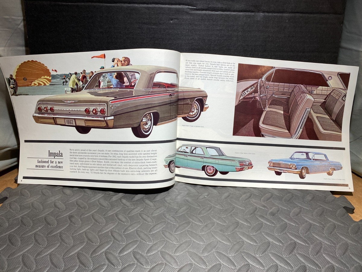 ORIGINAL VINTAGE BROCHURE 1962 CHEVROLET IMPALA BEL AIR