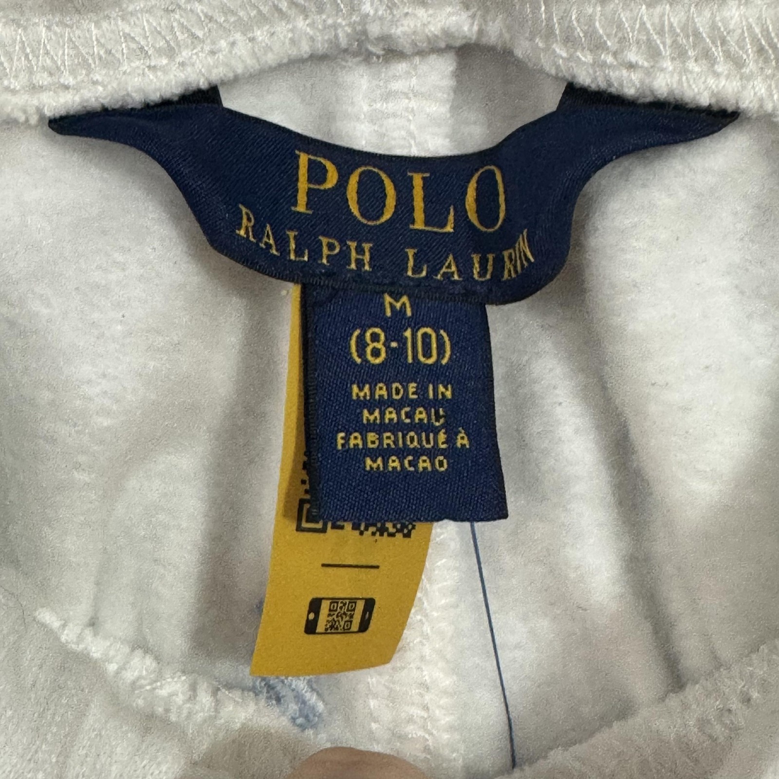 Polo Ralph Lauren Sweatpants Kids M 8-10 White Multicolor Pony Logo Joggers thumbnail 2