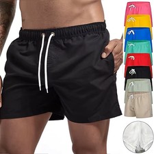 Men's Quick Dry Mesh Lined Swim Trunks Pockets Beach Gym Shorts Pants Wear Gift