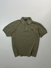 Vintage Burberry London Nova Check Polo Shirt Men Beige Made In England M