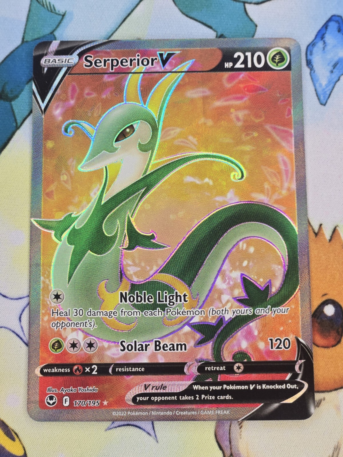 Serperior V - 170/195 - Pokemon Silver Tempest Sword & Shield Full Art Card NM