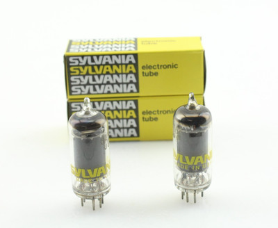 New Qty 2 SYLVANIA 6AU6A Matched Pair 0 Getter NOS USA Vacuum Tubes