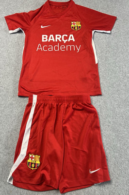 NIKE FC Barcelona FCB Barca Academy Soccer shorts Jersey set Youth Kids Medium