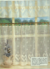 SWEETHEART CURTAIN & VALANCE HOME DECOR DIGEST SIZE CROCHET PATTERN INSTRUCTIONS