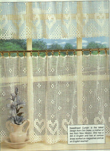 SWEETHEART CURTAIN & VALANCE HOME DECOR DIGEST SIZE CROCHET PATTERN INSTRUCTIONS