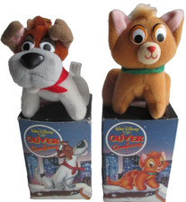 1988 McDonald's Ornaments Disney Oliver Co Set Oliver Dodger Plush BRAND NEW