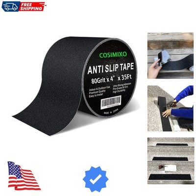 4'' x 35Ft Heavy Duty Anti Slip Tape,Best 80grit Friction,Grip,Abrasive for St...