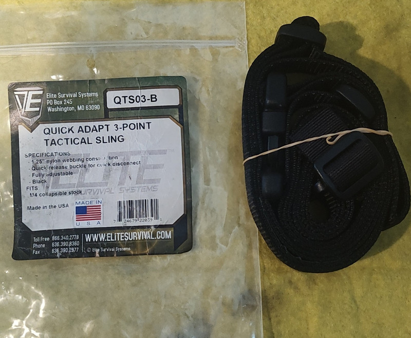 Elite Survival Systems Quick Adapt Tactical Sling Black Nylon, Rifle