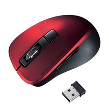 Wireless Mouse, 2.4GHz, Blue LED, 5 Buttons, Compact, Red, MA-WBL153R