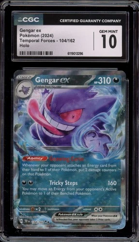 Pokemon Gengar ex Temporal Forces Double Rare #104 CGC 10 Gem Mint