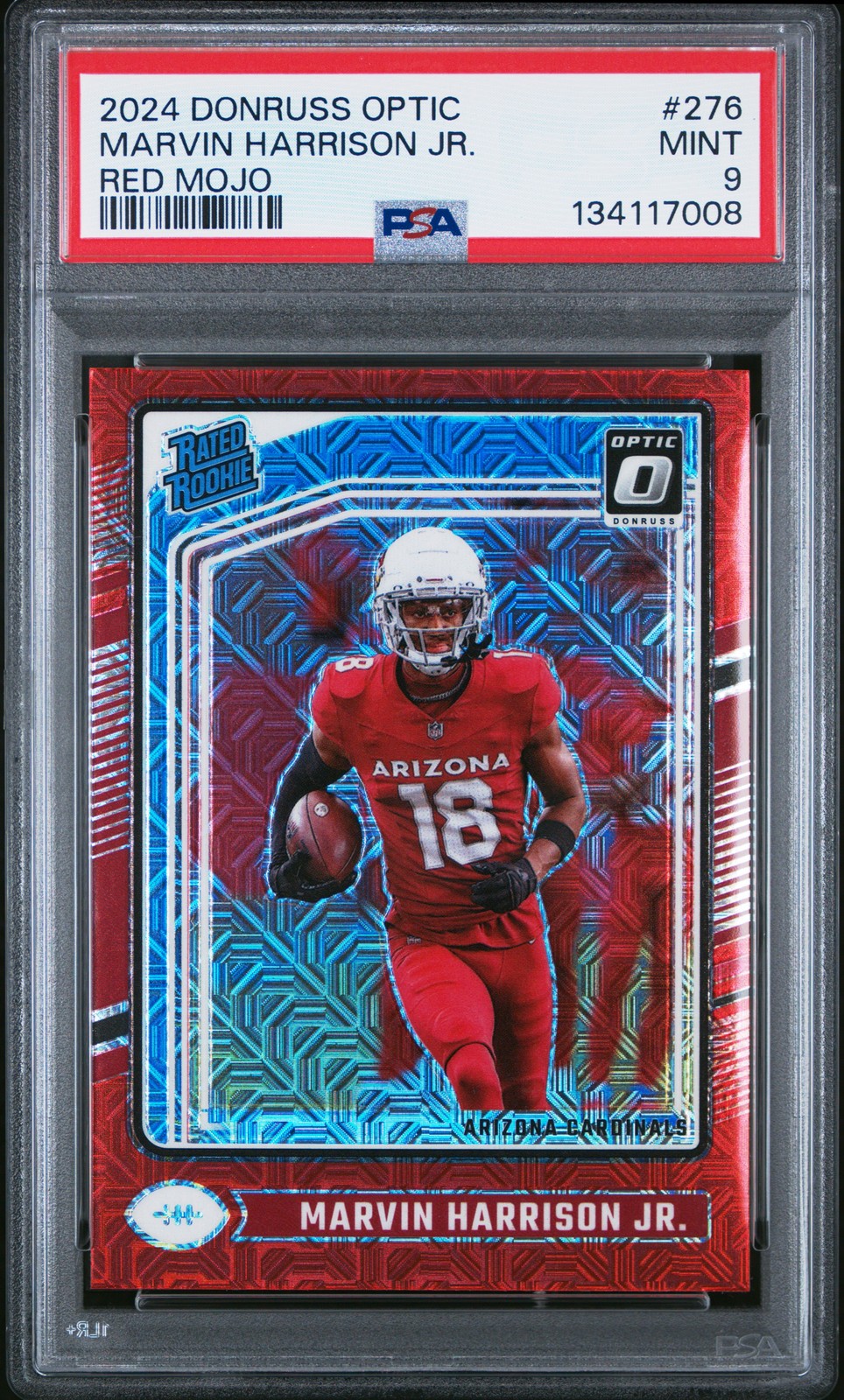 2024 PANINI DONRUSS OPTIC RED MOJO #276 MARVIN HARRISON JR. PSA 9