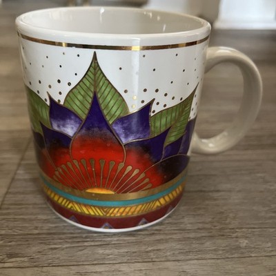 Laurel Burch Celestial Lotus Porcelain Coffee Mug 1990 Vintage